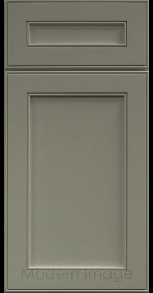 Davis refined Shaker style kitchen cabinet in a Evergreen color.